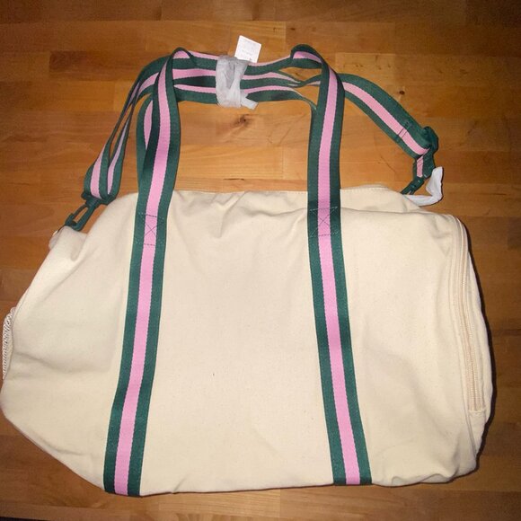 Victoria’s Secret PINK Canvas Pink Sports 86 Duffle Bag, NWT, Preppy & Cute - Picture 2 of 7